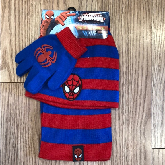 Other - Spider-Man hat, gloves, and scarf set.